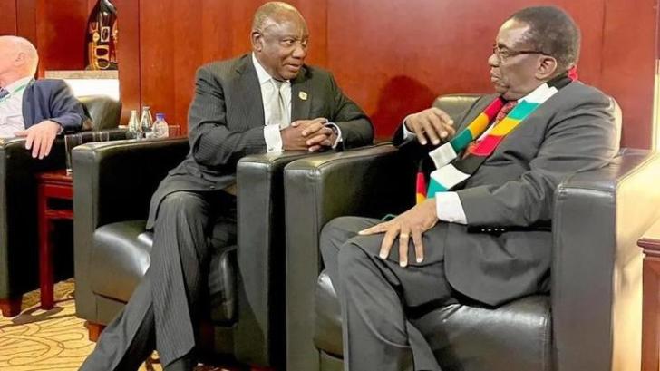Ramaphosa-Mnangagwa summit photo sparks mixed reaction online